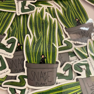 Pegatina de vinilo de la planta Sna(p)ke