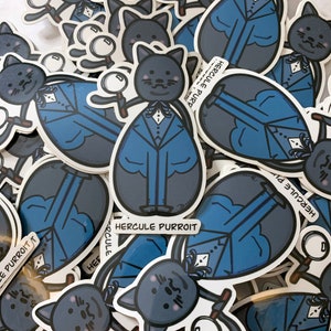 Hercule Purroit - Chat détective - Sticker vinyle