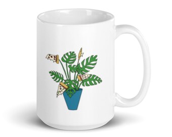 Pizza Plant - White Glossy Ceramic Mug