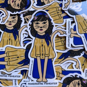 Pawergrine Fisheater - Détective de chat - Sticker