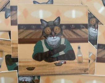 The Big Meowski - Pawlter - Vinyl Sticker