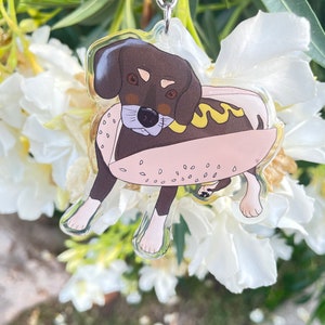 Hot Dog Hot Dachshund -  Keychain