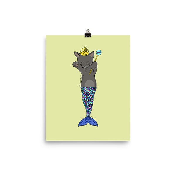 MerCat Purrmaid Poster - Quincy