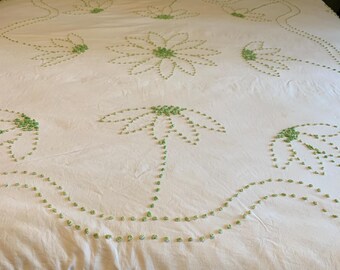 Vintage Candlewick Cotton Bedspread