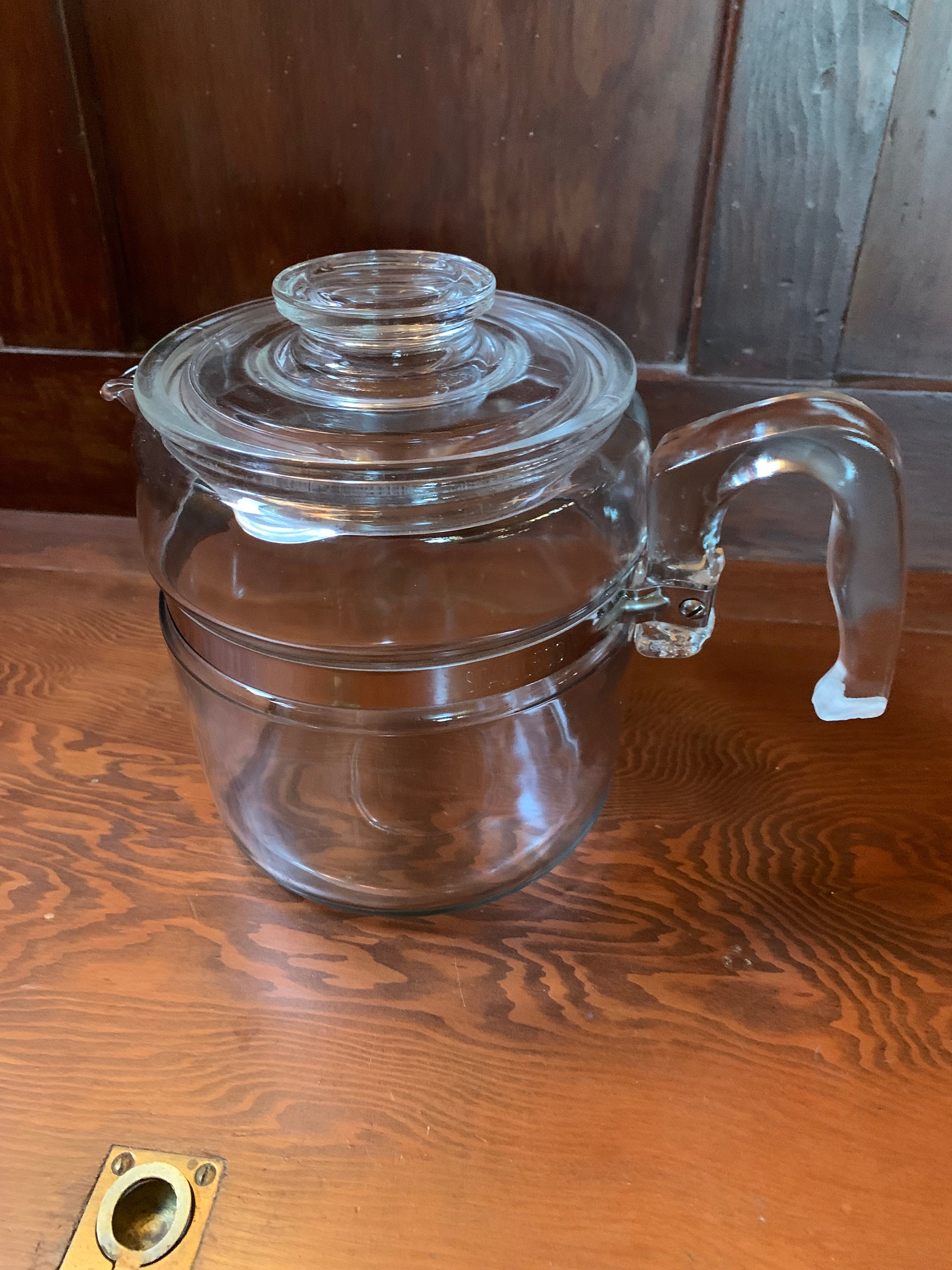 Glass Pyrex Flameware Coffee 6- 9 Cup Percolator 7759 B (item #1402377)