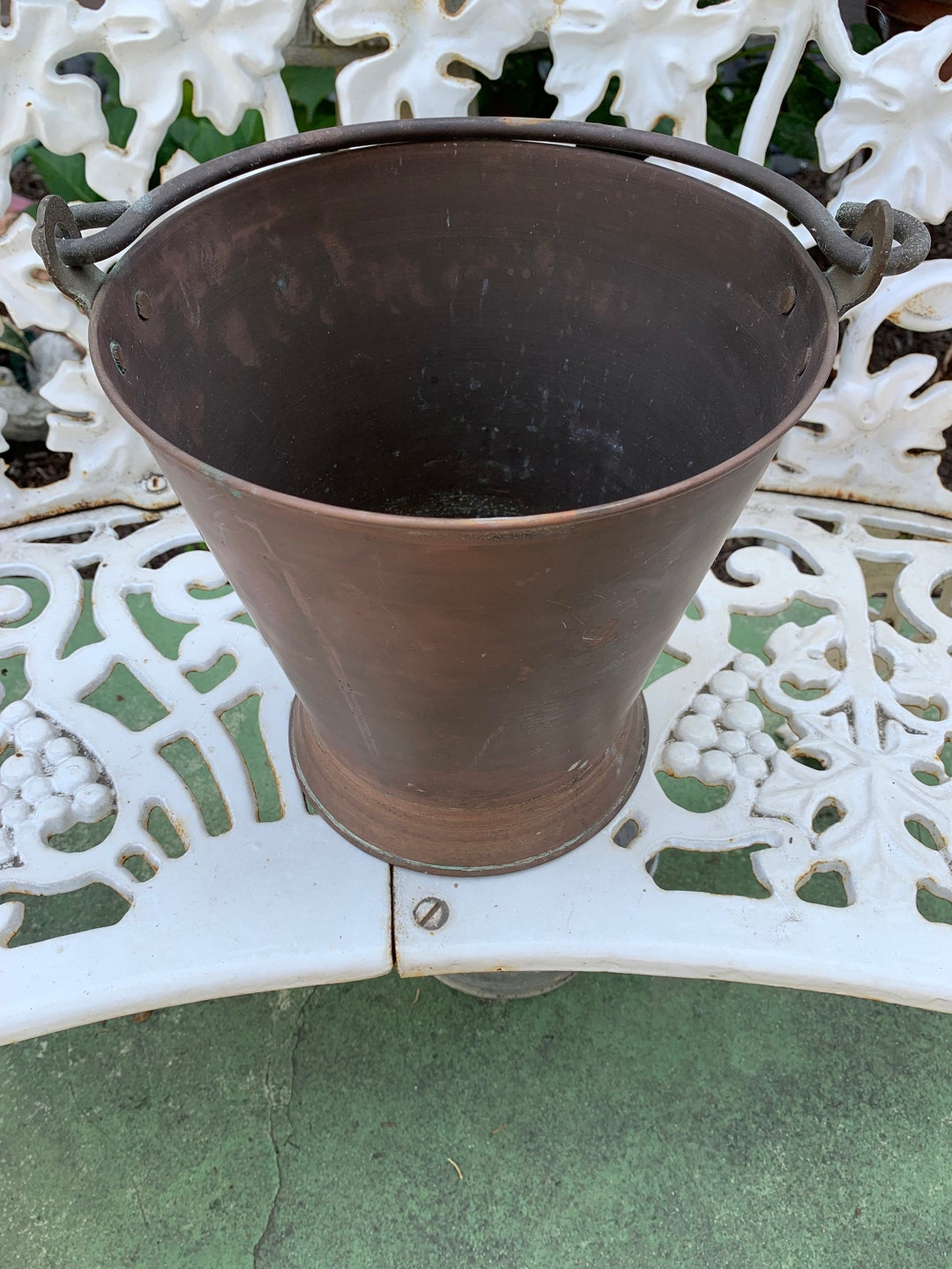 Vintage Brass Bucket With Handle Etsy