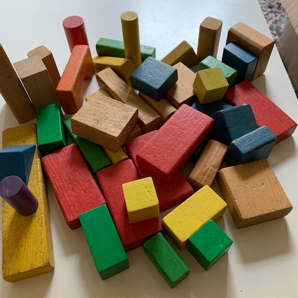 Painted Wood Block Etsy