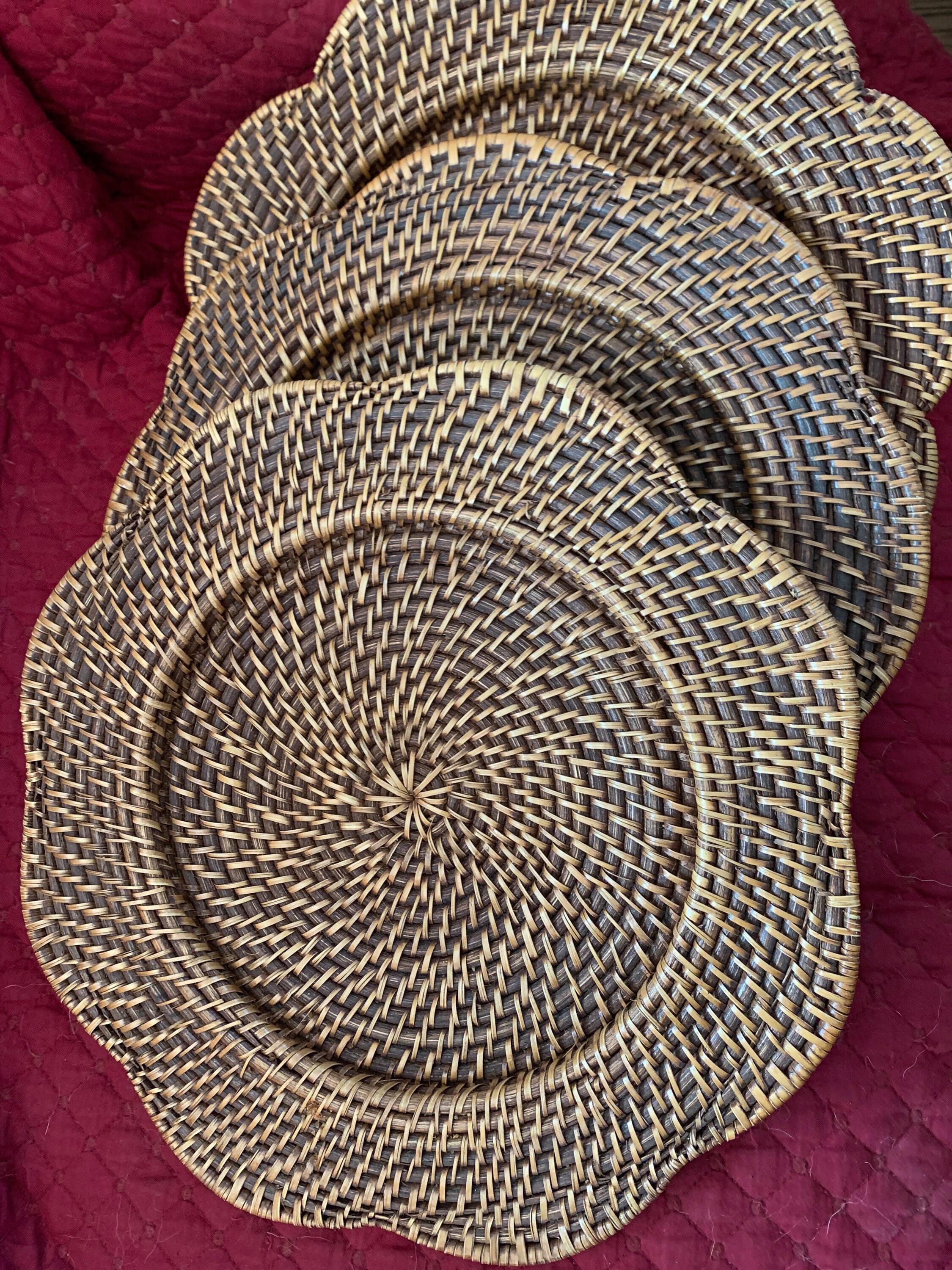 Set of 3 Natural Fiber Placemats Etsy UK