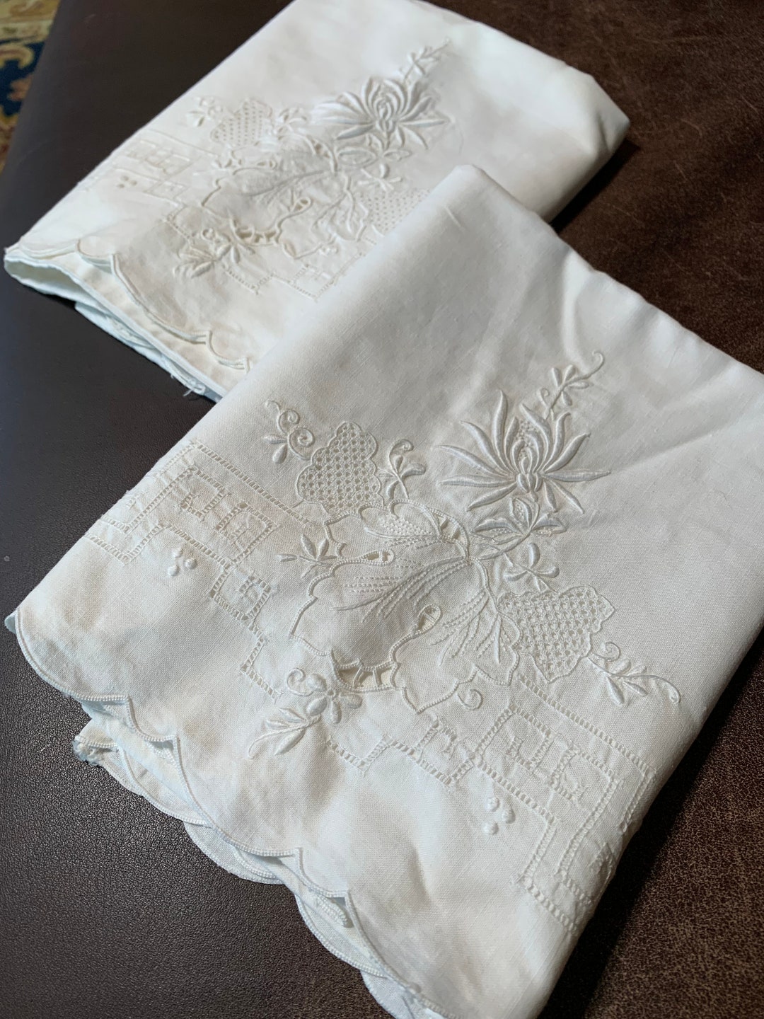 Vintage Hand Embroidered Pillowcases