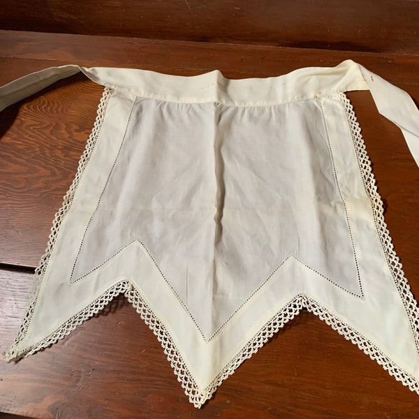 Vintage Ivory Color Handmade Half Apron