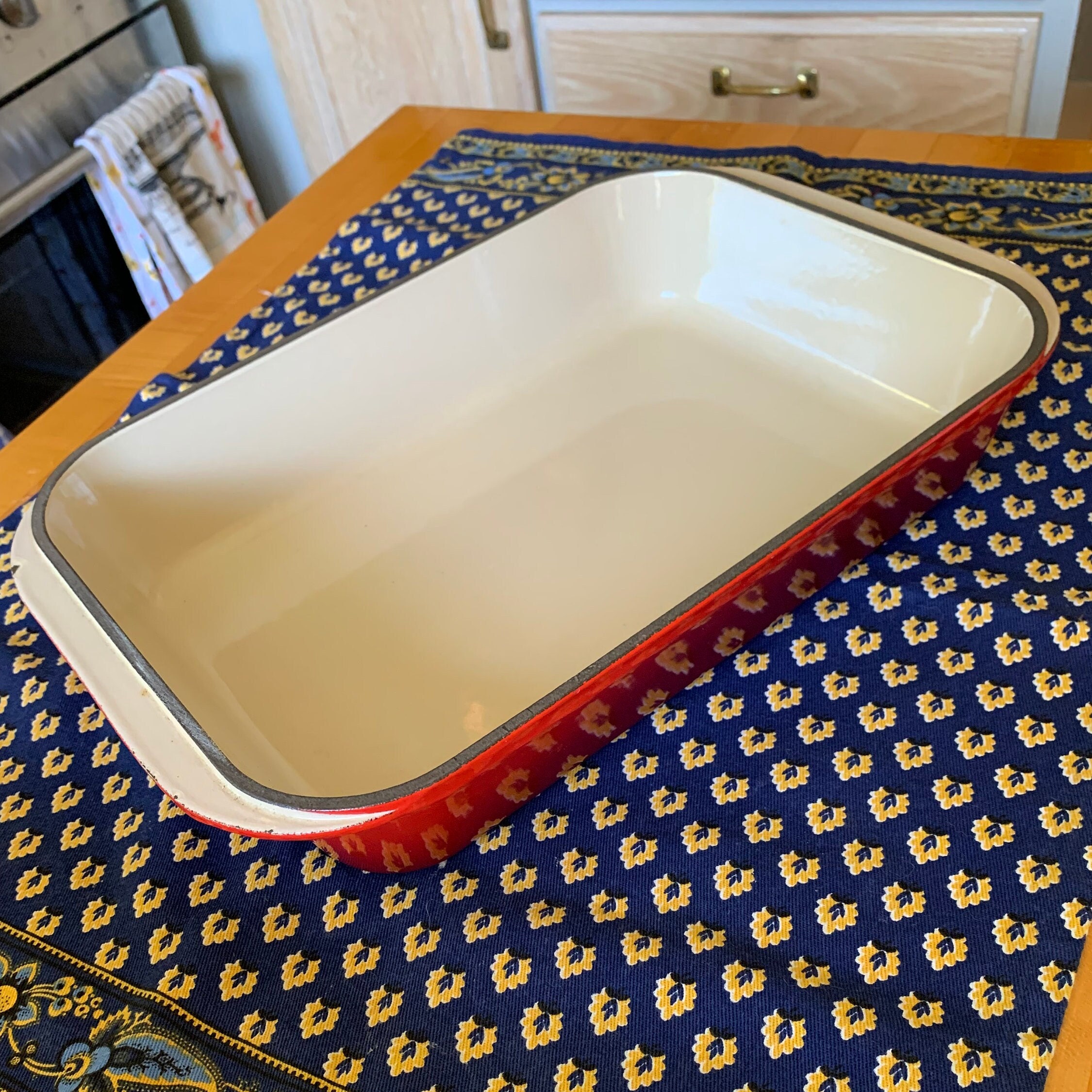 Lecreuset 40 Enamel Cast Iron Roaster Lasagna Pan 