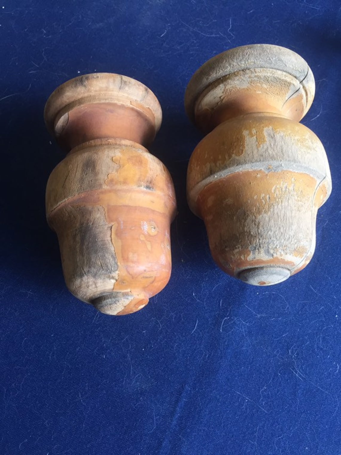 2 Large Wood Decorative Finials Etsy