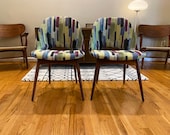 Pair of Adrian Pearsall Craft Associates Scoop Side Chairs Dining