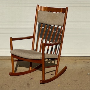 Hans Wegner Rocker Vintage Large Hans J Wegner Rocker for Tarm Stole Og Mobelfabrik Free Shipping image 1