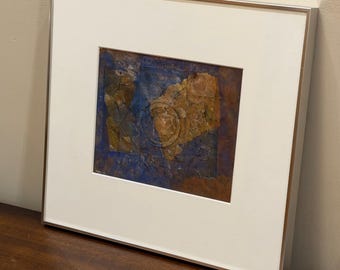 Original H.H. Steffens Abstract Collage 1977 Signed, 14.25” x 13.25”