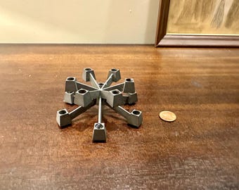 Danish Brutalist Cast Iron Candle Holder - Mønsterbe Paro Design