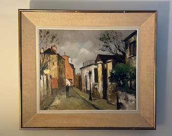 Original Marcel Masson AKA Antonie Blanchard Oil on Canvas, Paris - Free Shipping