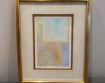 Vintage Jaime Romano Framed Watercolor Painting 1971 Ilapso XIII 9.25” x 7.5”