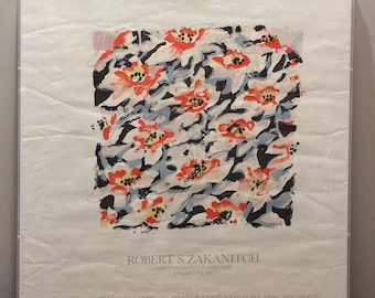 Vintage 1978 Robert S. Zakanitch Exhibition Poster Robert Miller Gallery 22.5” x 22.5”