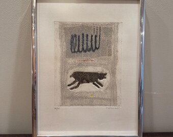 James Coignard La Bete Reconciliee Carborundum Etching 39/60 Signed