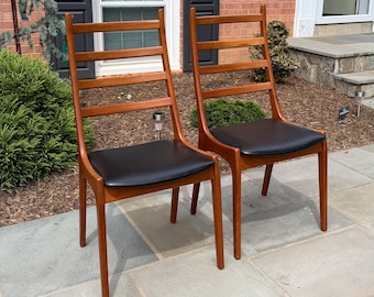 Sillas de comedor danesas vintage de teca Korup Stolefabrik Kai Kristensen