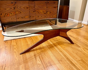 Adrian Pearsall Craft Associates Asymmetric Walnut Table 52" x 32" x 15"
