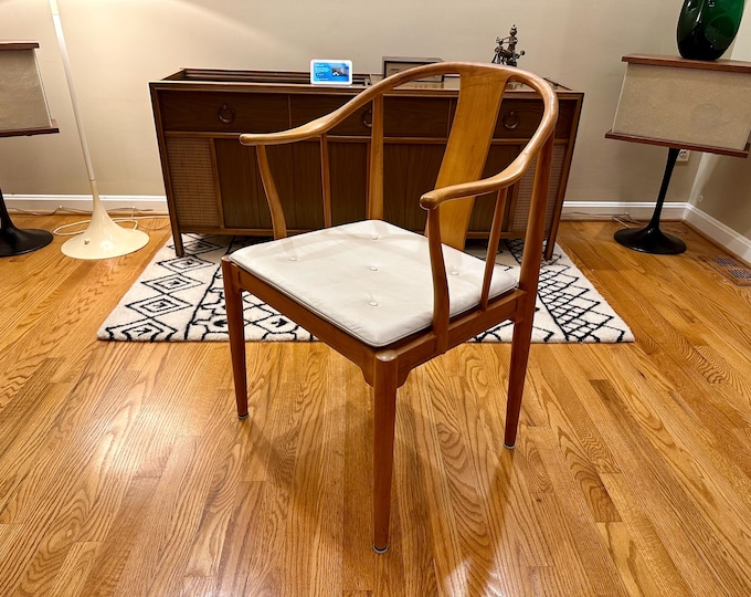 Featured listing image: Hans Wegner Cherry China Chair, Fritz Hansen, Designed 1944 - Free Shipping