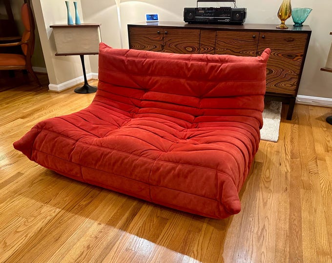 Featured listing image: Authentic Ligne Roset Togo Two Seat Sofa Red - Free Shipping