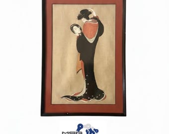 Kitagawa Utamaro Woodblock Print, Naniwa Okita, Meiji Period (14.25” x 9.75")
