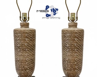 Vintage 1960s Geometric Table Lamps: Jane and Gordon Martz Style