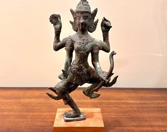18th 19th C. Thai Dancing Shiva Brass Bronze Sculpture