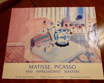 Matisse Picasso Impressionist Exhibition Poster Museam Fine Arts Boston