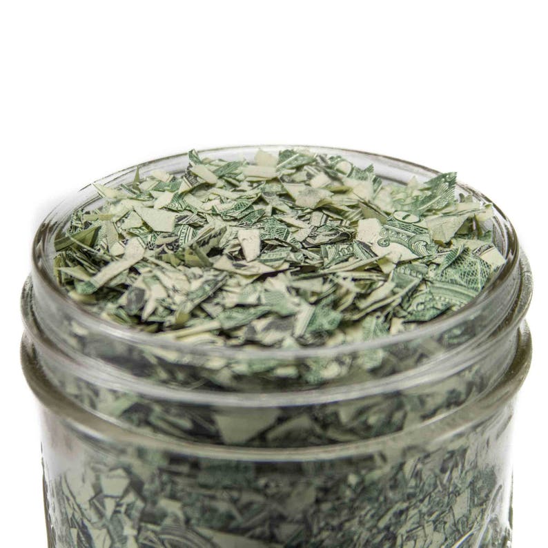 Creative Gift Card Holder \u2026 Pint Mason Jar Stuffed With Shredded US Currency