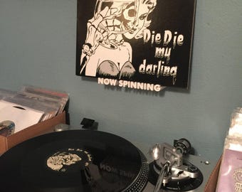 Now Spinning Vinyl Record Wall Mount Display Shelf - 3D Printed Wall Art Decor - Apartment Friendly