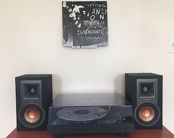 Now Spinning Vinyl Record Wall Mount Display Shelf - 3D Printed Wall Art Decor - Screw In Version
