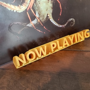 NOW PLAYING Vinyl Record Display Stand - Free Standing - 3D Printed Now Playing Rack Shelf