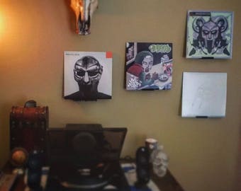 Package of 4 - Vinyl Record Wall Mount Display Shelf - 3D Printed Wall Art Decor, Apartment Friendly