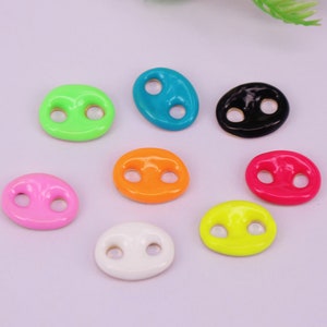 CALIENTE 20pcs 10x12mm oro chapado nariz de cerdo / forma de ojo esmalte de cobre metal perlas conector colgante / Pendientes / collar / pulsera , Hallazgos de joyería