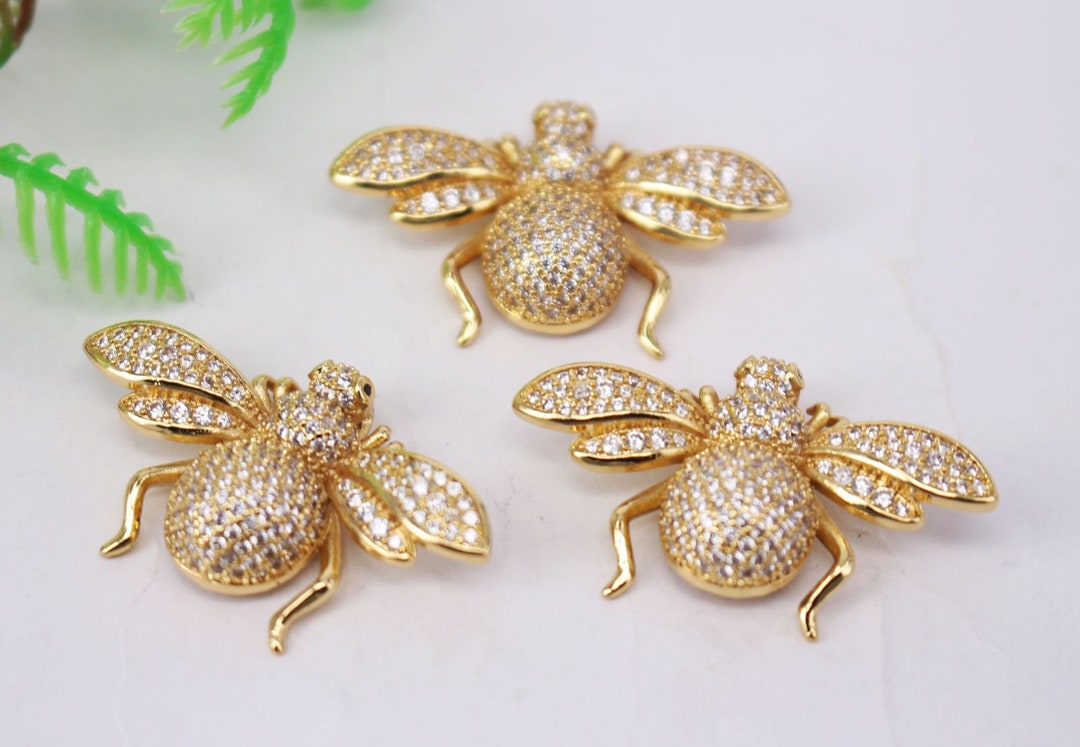 小物 bee 925 Silver Bee Pendant 10 Mm With Carabiner BEE Honeybee 3D