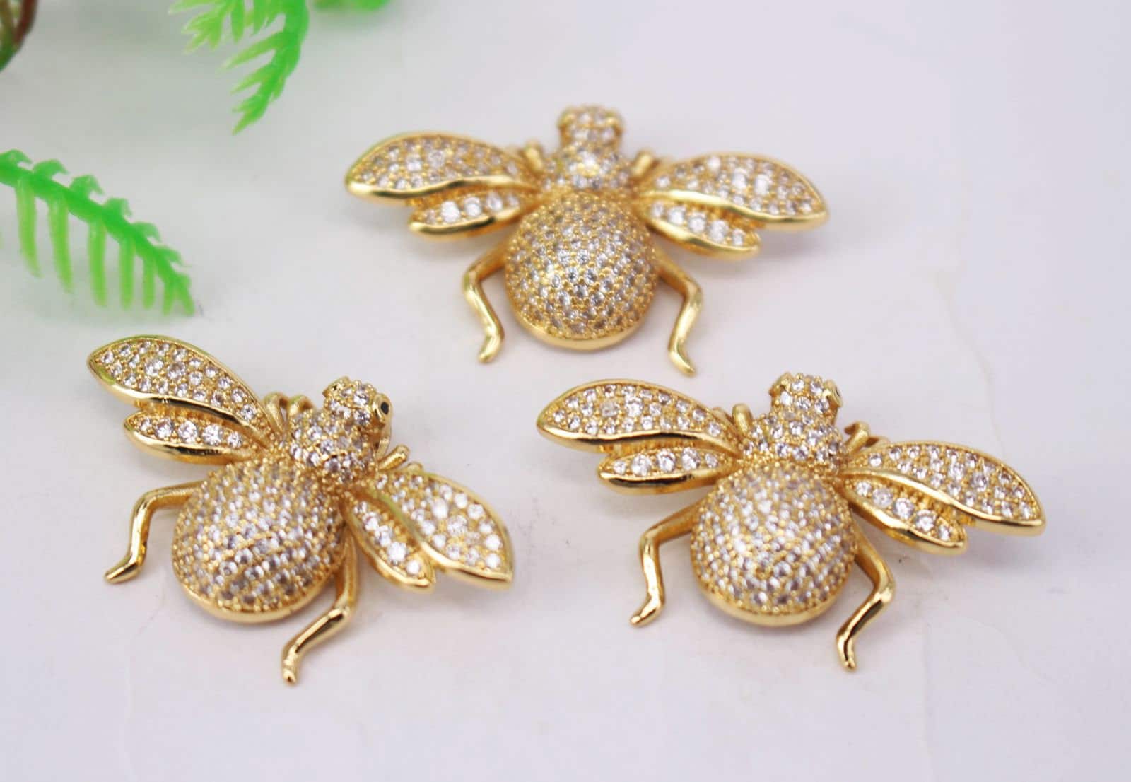 サージカルステンレス キャップ付き ヒートン 6mm ゴールド 芯立