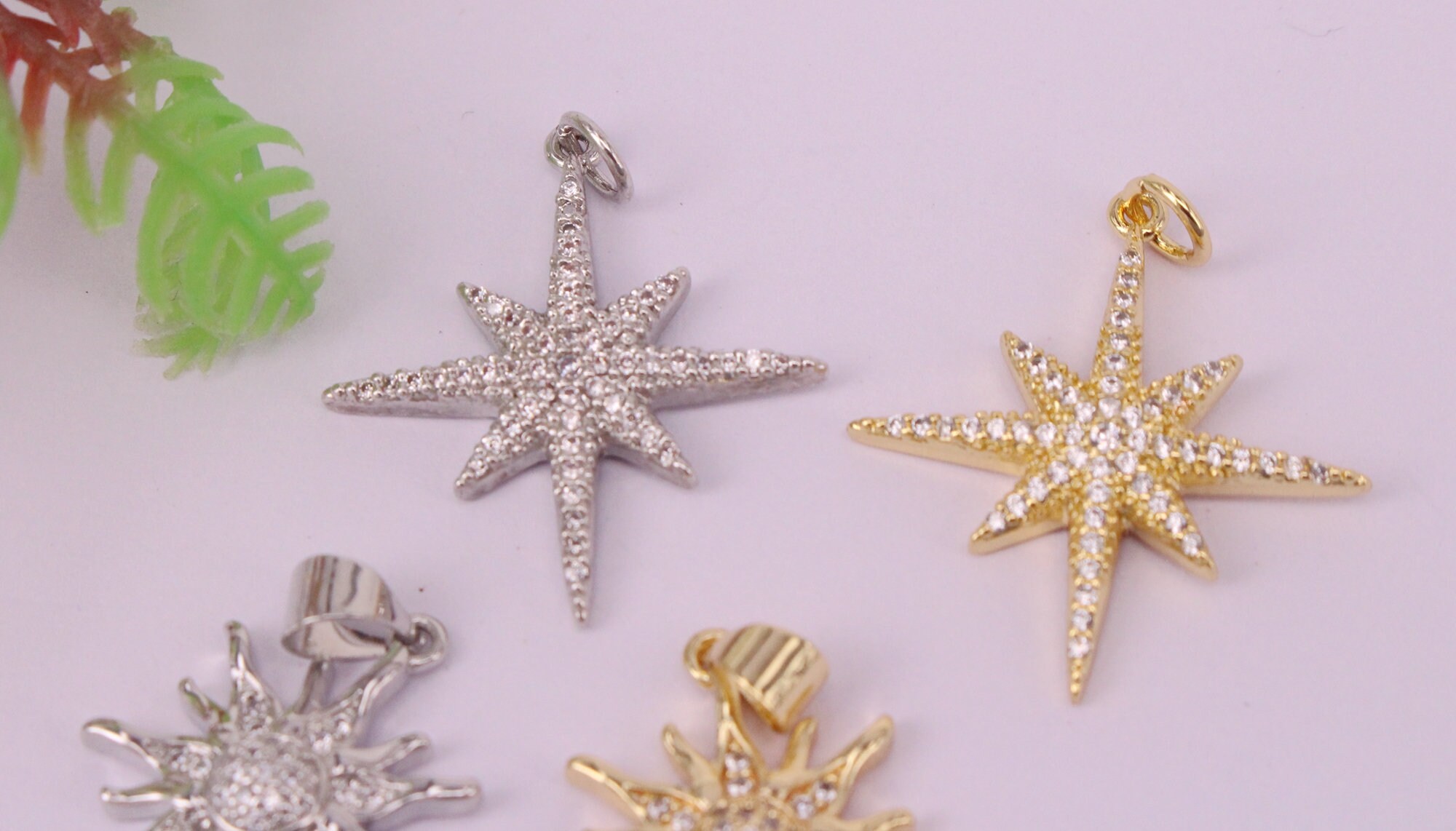 アクセサリー sun HOT 10pcs 17mm/23mm Mixed Plated Sun Shape Copper Metal