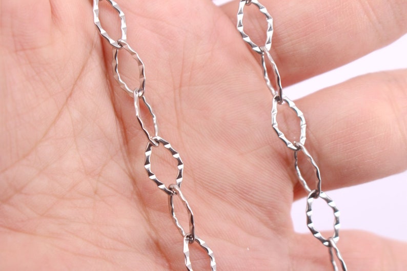 HOT 10meter 9x10mm Stainless steel Chain,stainless steeln metal, Bulk Chain By Foot , Chain Jewelry Making Supply for DIY image 4