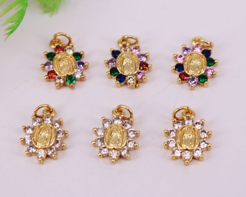 Download Jewelry Making & Beading HOT 20Pcs 9x12mm Gold plated Maria oval shape Copper Metal Mixed color ...