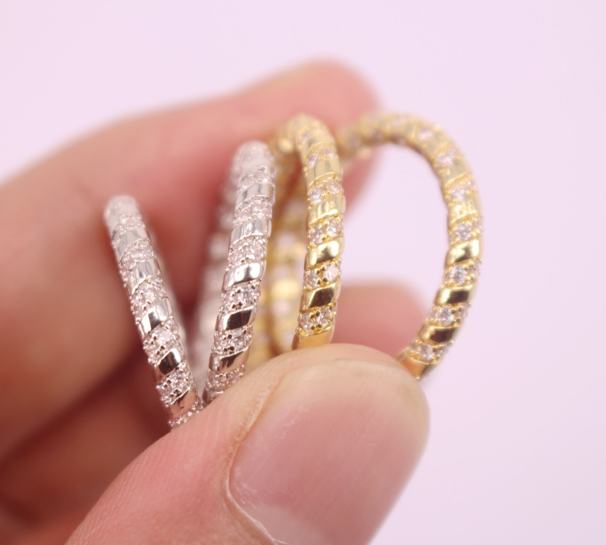 HOT 6pcs 25mm Mixed Plated Circle Shape Copper Metal White
