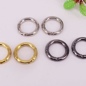 HOT 50pcs/lot 20mm/25mm/30mm/40mm Mixed Plated Alloy Metal Round Spring ...