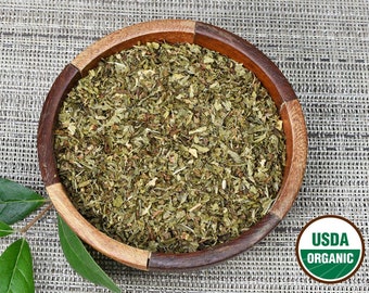 Organic Spearmint Leaf, dried, loose - 1 oz cut & sifted leaves, mentha spicata