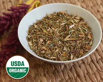 Organic St. John's Wort Herb Dried, Loose, Cut & Sifted - 1 ounce Hypericum Perforatum