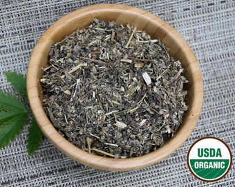 ORGANIC Mugwort Herb - 1 ounce Cut & Sifted dried herb, Artemisia vulgaris