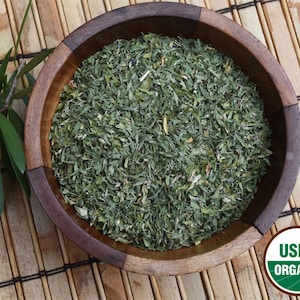 Organic Alfalfa Leaf, Dried, Loose. 1 ounce cut & sifted (approx. 1.5 cup) Medicago Sativa