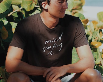 Surf shirt men's - Mind Surfing shirt - organic cotton shirt - surf shirt - simple mens tshirt - minimal shirt mens - mens graphic tee